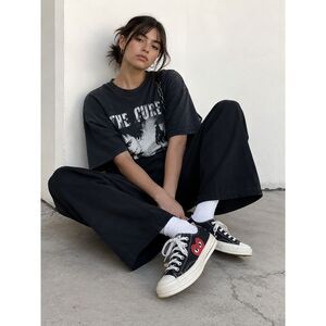 Comme Des Garcons PLAY Black Converse Sneaker Trainer Shoes  Women's Size 7
